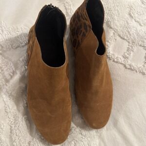 The Flexx Milky Way Sz 10 Eu 8/42 Brown  Waterproof suede wedge heel booties